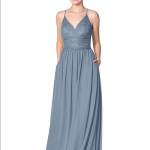 NWT Azazie Inga Bridesmaid Dress in Dusty Blue - Retired Style!